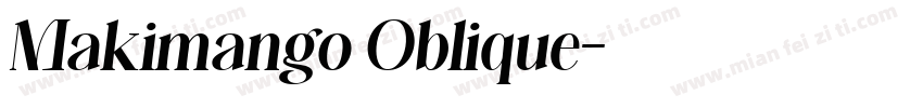 Makimango Oblique字体转换